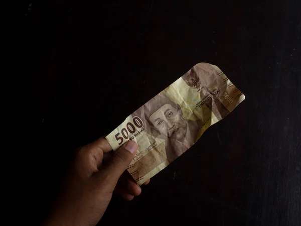 Індонезійська Валюта Виділила Ять Тисяч Рупій — стокове фото