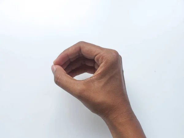 Мова Глухих Німих Рук Ізольована Білому Дізнайтеся Алфавіт Глухе Невербальне — стокове фото