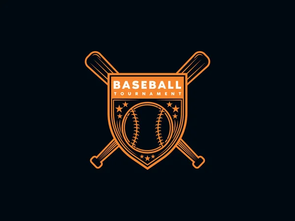 Baseball Sport Logo Vettoriale Illustrazione — Vettoriale Stock