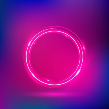 Gradyan Ağ Arkaplanı ile Neon Çemberi