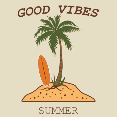 Hindistan cevizi ağacıyla klasik plaj