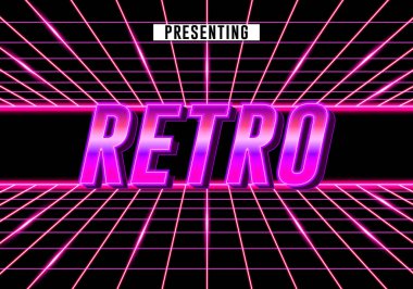 Güzel kıvılcım saçan neon renginde Retro Pembe