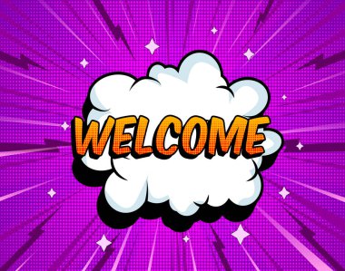 Mor ve Sarı Metinli Çizgi Arkaplan