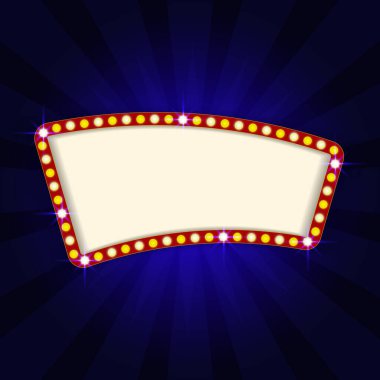 Parlayan neonlu sinema arkaplanı