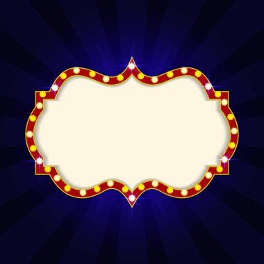 Parlayan neonlu sinema arkaplanı