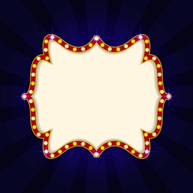 Parlayan neonlu sinema arkaplanı