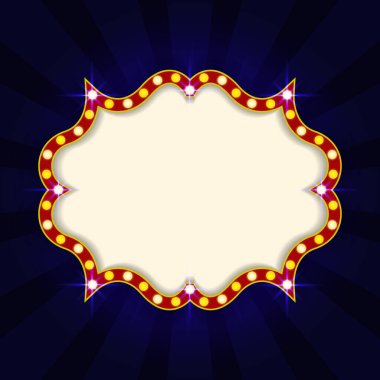 Parlayan neonlu sinema arkaplanı