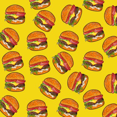 Güzel bir konsept ve klasik tarzda hamburger.