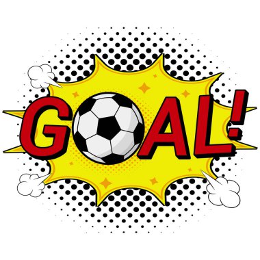 futbol topu vektör illüstrasyonu ve çizgi roman tarzı