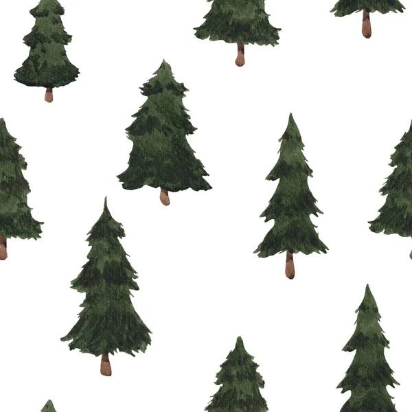 Padrão Sem Costura Com Árvore Natal Verde Delicado Fundo Decorativo — Fotografia de Stock
