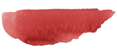 Fırça darbesi. Suluboya kırmızı nokta, noel, beyaz arkaplan, tasarım için.