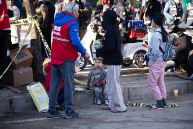 Adana, Turkey- February 6th, 2023: Turkey and syria earthquake, February 2023, help turkey