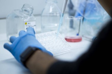 Tıp ve hücre kültürü laboratuarında hücre kültürü