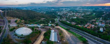 Aerial panorama Vinhedo So Paulo Brazil october 2022 clipart