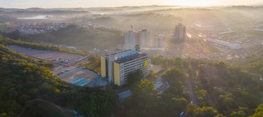 Jundiai city hall aerial panorama 2022 clipart