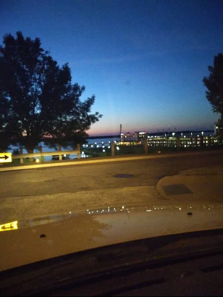 Night View City Erie — Stock Photo, Image