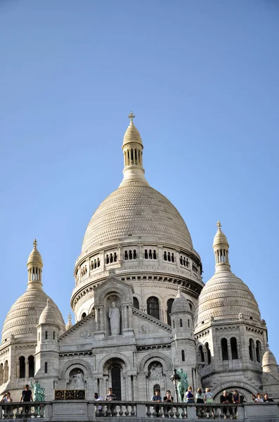 Την Εκκλησία Του Montmartre Στο Παρίσι Πρωτεύουσα Της Γαλλίας Κέντρο — Φωτογραφία Αρχείου