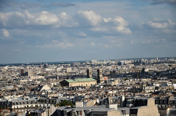 Πανοραμική Θέα Της Πόλης Του Παρισιού Πρωτεύουσας Της Γαλλίας Κατά — Φωτογραφία Αρχείου