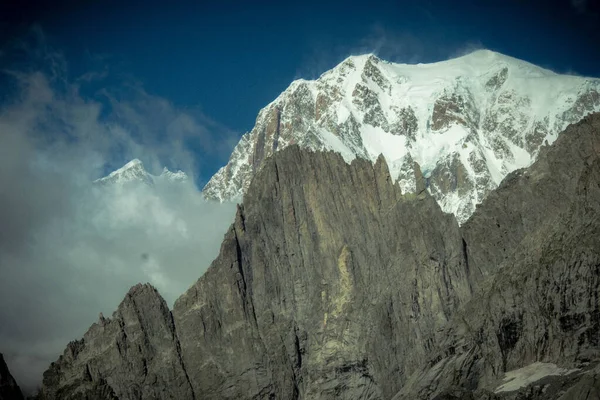 Sommet Enneigé Mont Blanc Dans Les Alpes Italiennes Punta Hellbronner — Photo