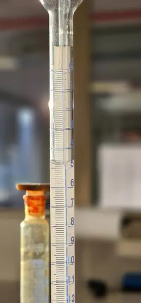 The graduated cylinder is an instrument for volume measurements used by chemists and biologists in various laboratory activities.It is a graduated and calibrated glass cylinder