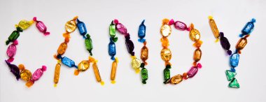 Candy - word on white background