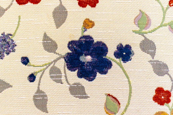 colorful plants and flowers patterns on a fabric background