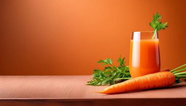 Sağlıklı içecek, taze havuç suyu.