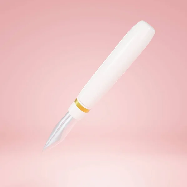 3d render pen minimal writer concept