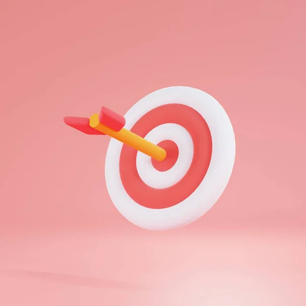 Minimal Target Arrow Вражаючий Рендеринг Гладким Сучасним Дизайном Цілі Стрілою — стокове фото