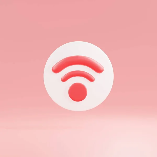 Minimal Wifi 아이콘 현대적 윤기있는 모습으로 아름답게 설계된 렌더링으로 미니멀리즘적 — 스톡 사진