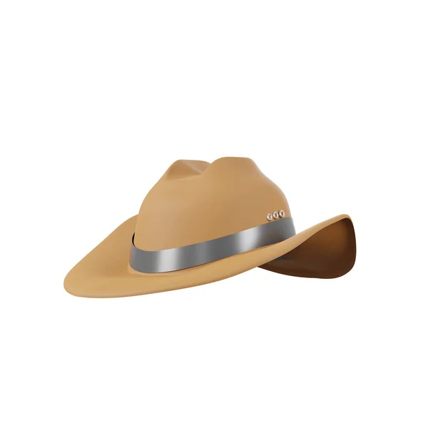 Minimal Render Classic Cowboy Hat Wide Brim Curved Crown Perfect — Stock Photo, Image