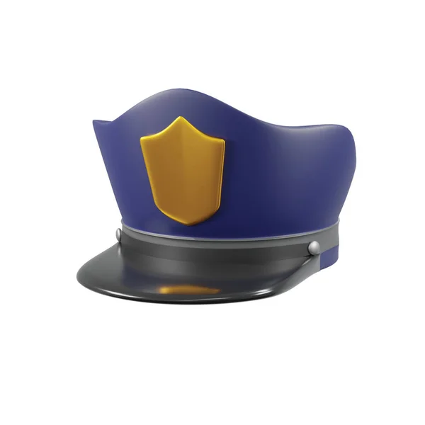 Polizeihut Modell Einem Minimalistischen Stil Perfekt Für Den Einsatz Verschiedenen — Stockfoto