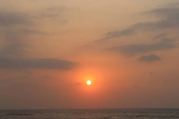 Sol Manhã Que Nasce Praia Madasari Pangandaran Indonésia — Fotografia de Stock