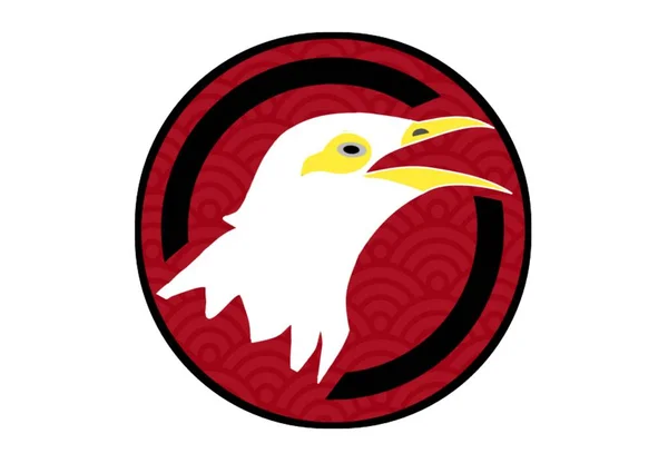 Starling bird head logo graphic design illustration