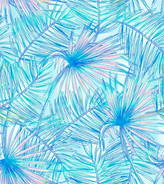 Тропические Листья Пальмы Фон Иллюстрация — стоковое фото