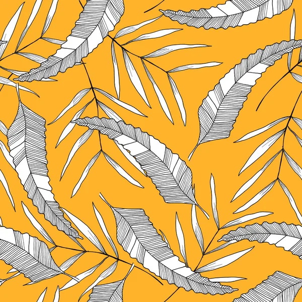 Tropikal yapraklı soyut bir arka plan. Egzotik orman pürüzsüz desen.