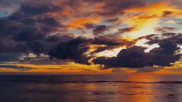 Beautiful View Sea Morning Sky Background — Stock Video