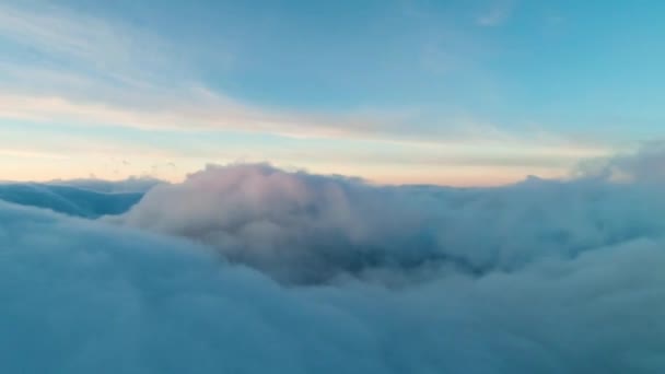 Красивый Закат Над Облаком Облачным Небом — стоковое видео