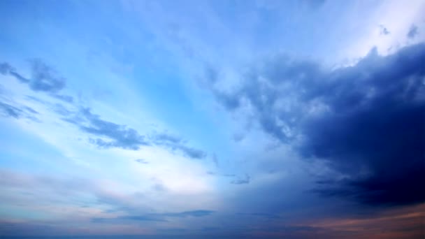 Красивое Небо Облаками Закате — стоковое видео
