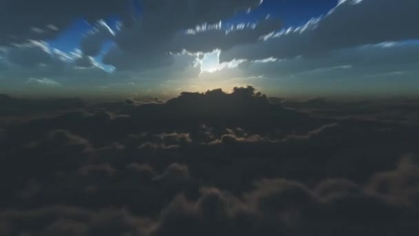 Bellissimo Paesaggio Con Nuvole Cielo Nuvoloso — Video Stock
