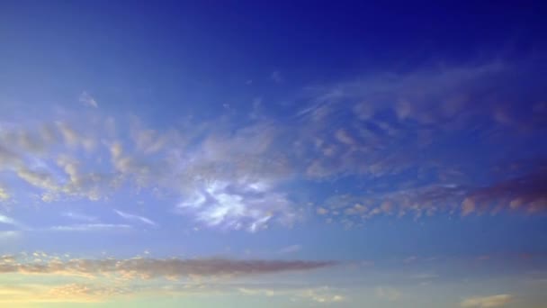 Vacker Blå Himmel Med Moln — Stockvideo