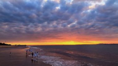 Deniz kenarında gökyüzü fotoğrafçılığı