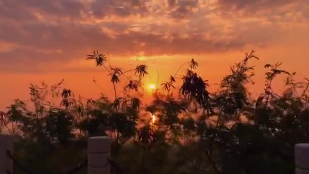 Фотоматериалы Восхода Захода Солнца — стоковое видео