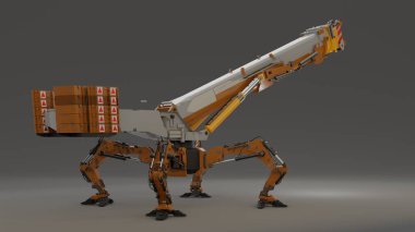 Robot vinç 4 ayaklı 3D görüntüleme