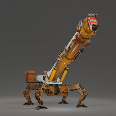 Robot vinç 4 ayaklı 3D görüntüleme
