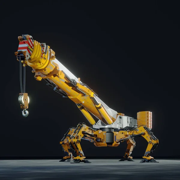 ロボットクレーン4足 3Dレンダリング — ストック写真