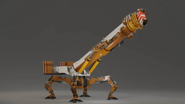 Grúa Robot Patas Rendering Ilustración —  Fotos de Stock