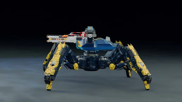 Örümcek Tankı Robot Lazer Silahı — Stok fotoğraf