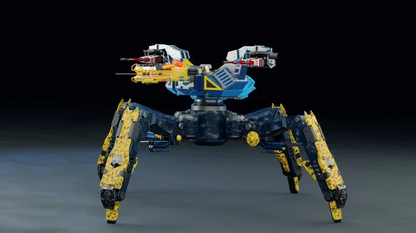 Павук Танк Робот Лазерний Пістолет — стокове фото