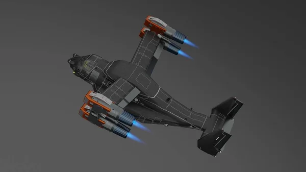 Osprey Jetmotor Konstverk Rendering Illustrationmodellblandare Stockbild